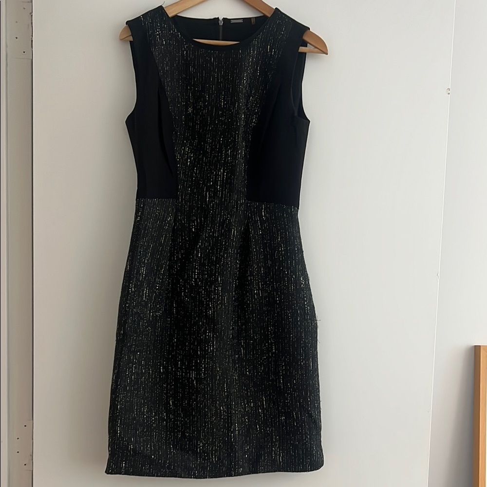 Elie Tahari Black Sleeveless Sheath Mini Dress
